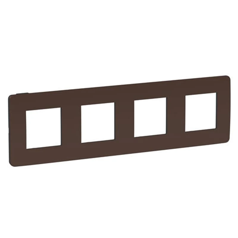 Дизайнерская рамка 4 местная, шоколад/антрацит, NU280817 Schneider Electric, серия Unica Studio Дизайнерская рамка 4 местная, шоколад/антрацит, NU280817 Schneider Electric, серия Unica Studio