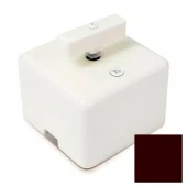 Ретро выключатель QUADRA темно-коричневый, GE80401-ТК (KM) ТМ МезонинЪ двухклавишный