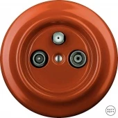 Ретро розетка TV/R/SAT красно-коричневый глянцевый OPAURGsTVb Katy Paty