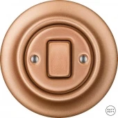 Ретро выключатель проходной медь матовая CUGW6 Katy Paty одноклавишный