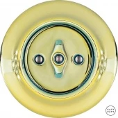 Ретро выключатель лимонный металлик PELUGdm Katy Paty диммер