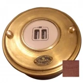 Розетка USB, механизм Legrand, медь, 0USB030И-80 ГусевЪ