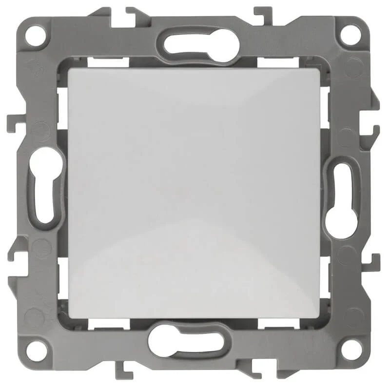 Дизайнерский выключатель без м.лапок, белый, Б0014627 Эра, одноклавишный, серия 12 Дизайнерский выключатель без м.лапок, белый, Б0014627 Эра, одноклавишный, серия 12