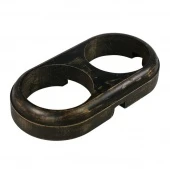 Рамка деревянная 2 местная Ideal, состаренный черный, RD1-02025 Retrika