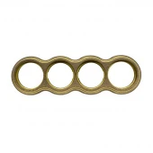 Рамка 4 местная восьмерка дуб коричневый с золотом О314ДКЗ Salvador, для изделий с декоративными накладками