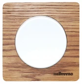 Выключатель одноклавишный проходной, дуб в масле+белый, ROC1-DO/1E31401301 Ruwel