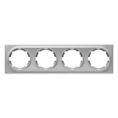 Дизайнерская рамка 4 местная, горизонтальная, серый, 2172854 OneKeyElectro