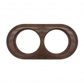 Рамка 2 местная овал дуб коричневый О12ДК Salvador