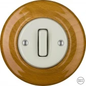 Ретро выключатель бук глянцевый LIFAGSl7 Katy Paty перекрестный