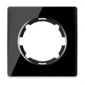 Дизайнерская рамка 1 местная, горизонтальная, черный, стекло, 2234939 OneKeyElectro