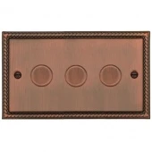 Ретро выключатель Colossal Античный муар, CME2023-2-250-AC T&J Electric диммер проходной