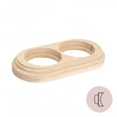 Рамка на бревно D260 мм. 2 местная, овал, дуб неокрашенный НО12НК260 Salvador