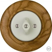 Ретро выключатель дуб матовый LIROMdm Katy Paty диммер