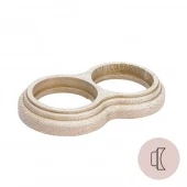 Рамка на бревно D300 мм. 2 местная, восьмерка, дуб выбеленный с золотой патиной НО32ВДЗ300 Salvador