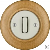 Ретро выключатель бук матовый LIFAMSl7 Katy Paty перекрестный