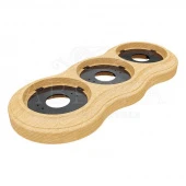 Рамка 3 местная, бук натуральный, GE70833-25 МезонинЪ, серия Аврора