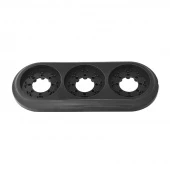 Рамка 3 местная, ЮЛИГ.735212.472 черный Bylectrica