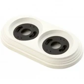 Рамка 2 местная, овал, белый 408-205Б Sun-Lumen