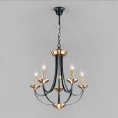 Люстра в стиле лофт Lazzaro, 60098/5 черный ЕВРОСВЕТ