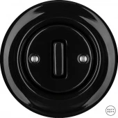 Ретро выключатель черный глянцевый NIGSl1 Katy Paty одноклавишный