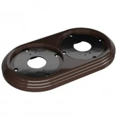 Рамка 2 местная, коричневый, GE30702-04 МезонинЪ, серия Усадьба