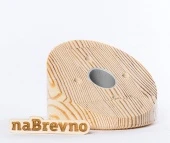 Накладка на скошенный потолок D85, L0-25-S сосна, угол 25 градусов naBrevno, с фрезеровкой кромки