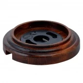 Рамка деревянная 1 местная, овал, темный дуб, лак, RD-01023 Retrika