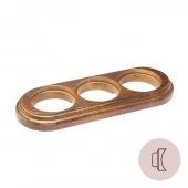 Рамка на бревно D240 мм. 3 местная, овал, венге с золотой патиной НО13ВГЗ240 Salvador