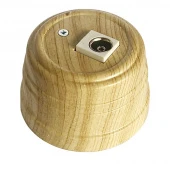 Ретро розетка TV (SAT) оконечная, сосна, GE30321-11 ТМ МезонинЪ, серия Усадьба