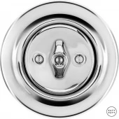 Ретро выключатель проходной серебряный глянцевый OPARG6 Katy Paty одноклавишный