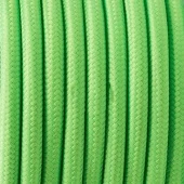Ретро кабель электрический 2*0.75, зеленый флуоресцентный, Cab.F06 Merlotti cavi