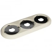 Рамка 3 местная, слоновая кость, GE30703-02 МезонинЪ, серия Усадьба