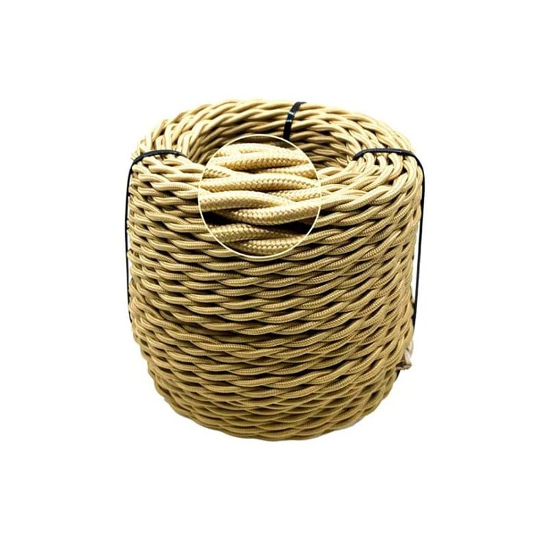 Ретро кабель витой электрический, 2*1.5, бронза, Edisel Ретро кабель витой электрический, 2*1.5, бронза, Edisel