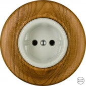 Ретро розетка электрическая без заземления, вишня матовая LIPAMs Katy Paty