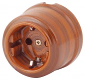 Ретро розетка с заземляющим контактом, Руж Антик, 080-439 (KM) SUN-LUMEN