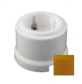 Ретро розетка электрическая с заземлением, золотой RS-80003 Retrika