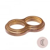 Рамка на бревно D280 мм. 2 местная, восьмерка, венге с золотой патиной НО32ВГЗ280 Salvador