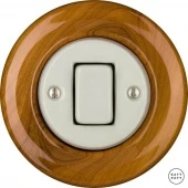 Ретро выключатель проходной вишня глянцевая LIPAGW6 Katy Paty одноклавишный