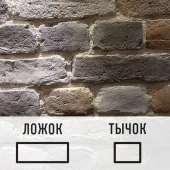 Лофт плитка под покраску "Сура" (элементы ложок и тычок) ОБсу1 OldBrick бетон