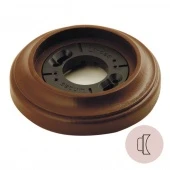 Рамка с пластиковой вставкой 1 местная, на бревно D240 мм., восьмерка, коричневый, 255-К (KM) Lindas