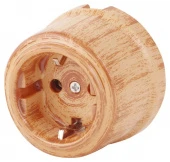 Ретро розетка с заземляющим контактом, Оранж Файбер, 080-521 (KM) SUN-LUMEN