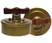 Ретро выключатель, латунь, 12221Р-100 ГусевЪ, одноклавишный проходной