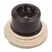 Розетка с заземляющим контактом Combi-2, коричневый, натурель, B1-101-02/С2 BIRONI