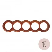 Рамка на бревно D240 мм. 5 местная, восьмерка, дуб коричневый НО35ДК240 Salvador