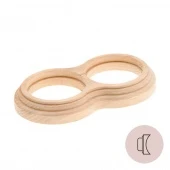 Рамка на бревно D220 мм. 2 местная, восьмерка, дуб неокрашенный НО32НК220 Salvador