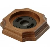 Рамка с пластиковой вставкой 1 местная, орех лакированный, крест, P140-ОЛ ФД КерамикЪ