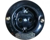 Розетка с заземлением, механизм Legrand, черный, 13540И-80 (Ч) ГусевЪ