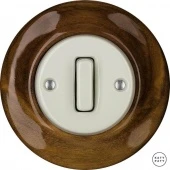 Ретро выключатель американский орех глянцевый LINUMGSl1 Katy Paty одноклавишный