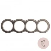 Рамка на бревно D260 мм. 4 местная, восьмерка, венге с серебряной патиной НО34ВГС260 Salvador