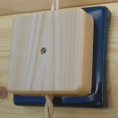 Одинарная накладка на бревно от 280 мм., черный, N012.13.01 DerevFarfor, серия ЭкономБлокхаус под распаечную коробку